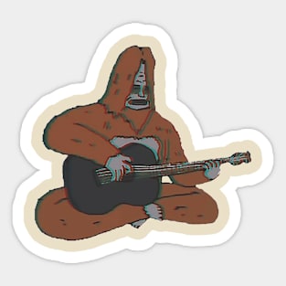 Sassy The Sasquatch Top Guitarst Sticker